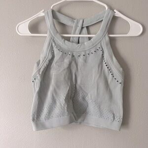 Light blue/sage free people movement sports bra/crop top